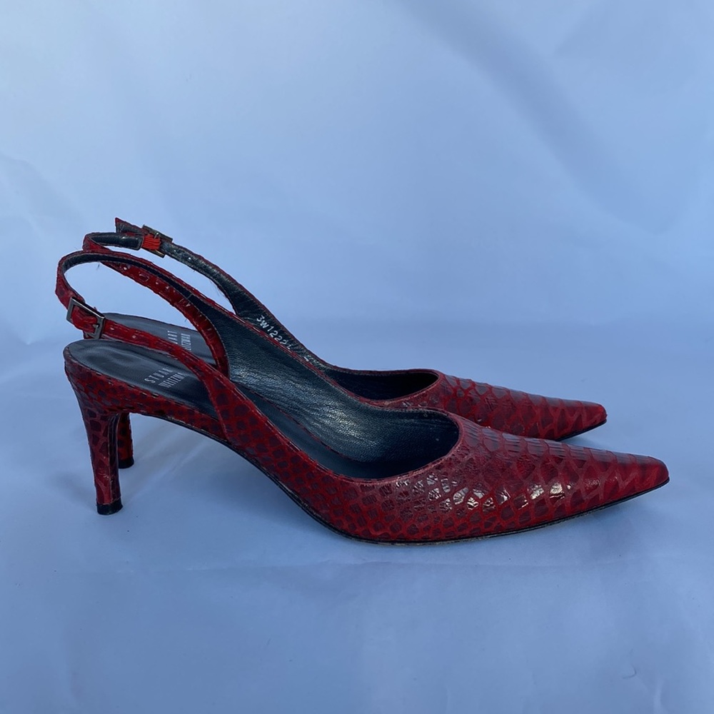 Stuart Weitzman red sling backs